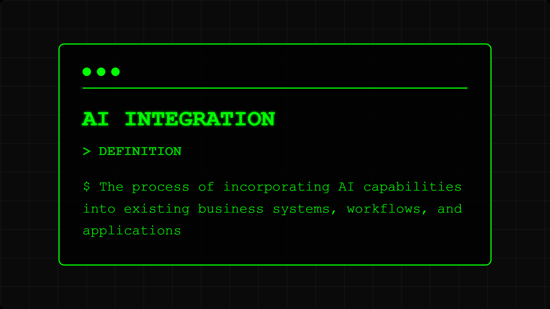 AI Integration Definition - Connecting intelligence to your business systems
