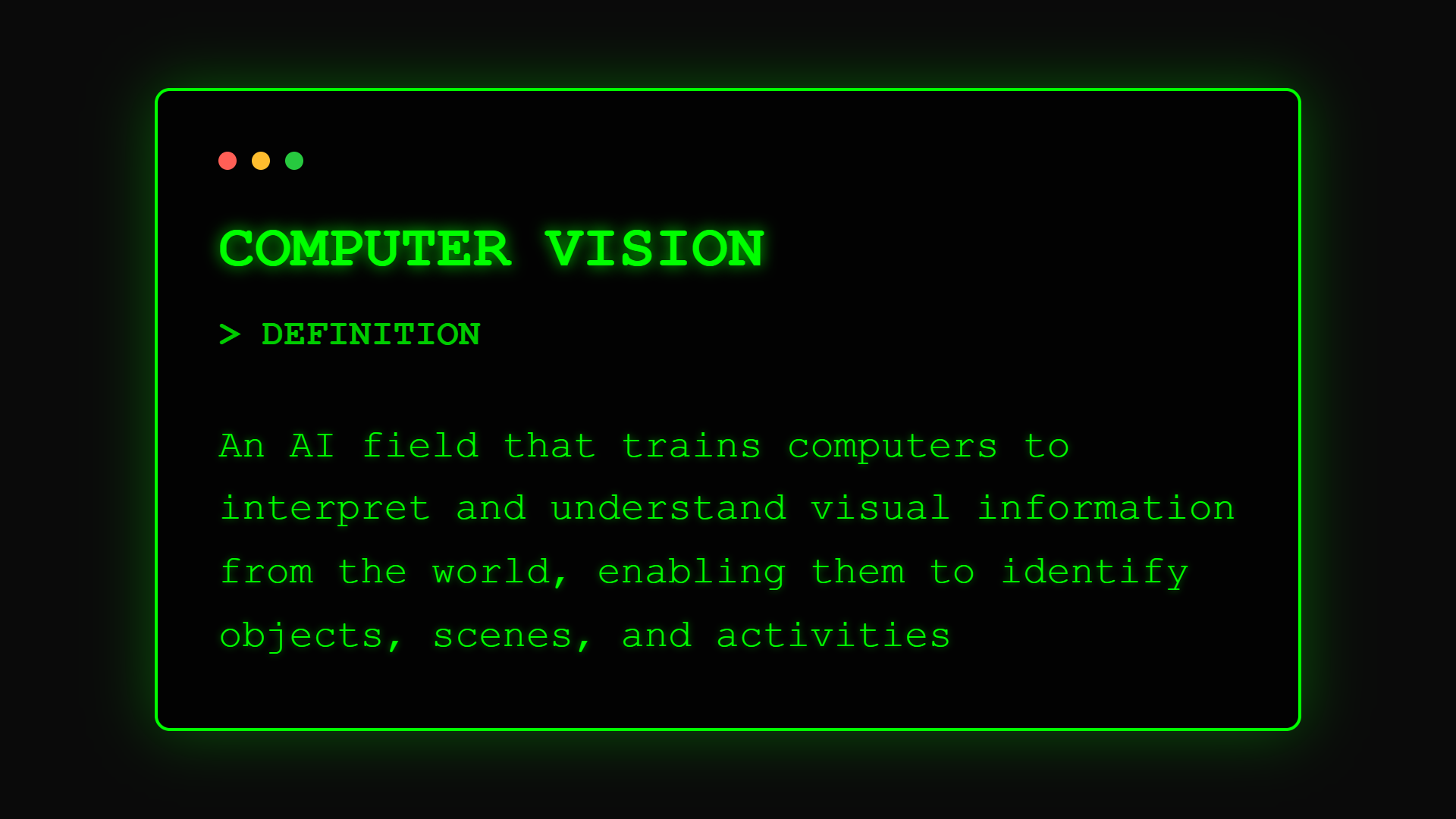 Computer Vision Definition - Teaching machines to see and understand