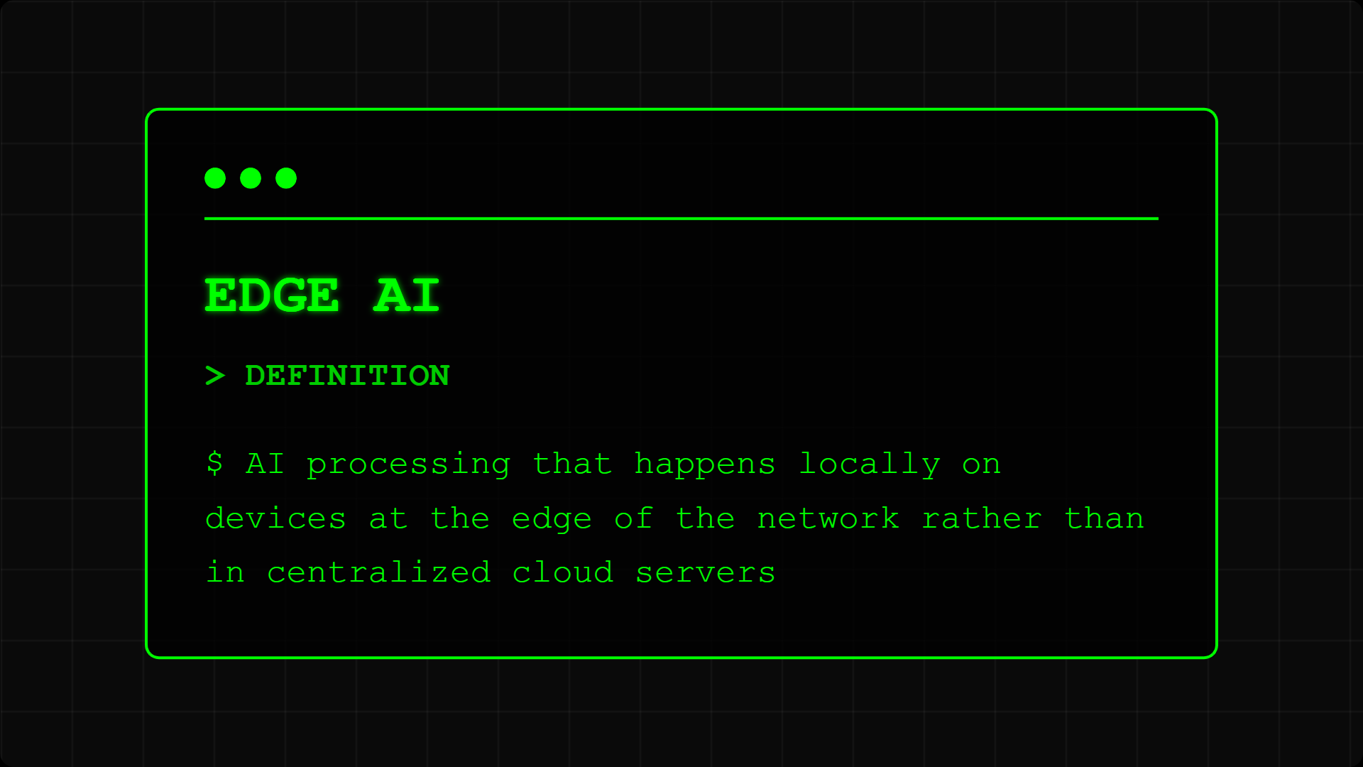 Edge AI Definition - Intelligence at the speed of business