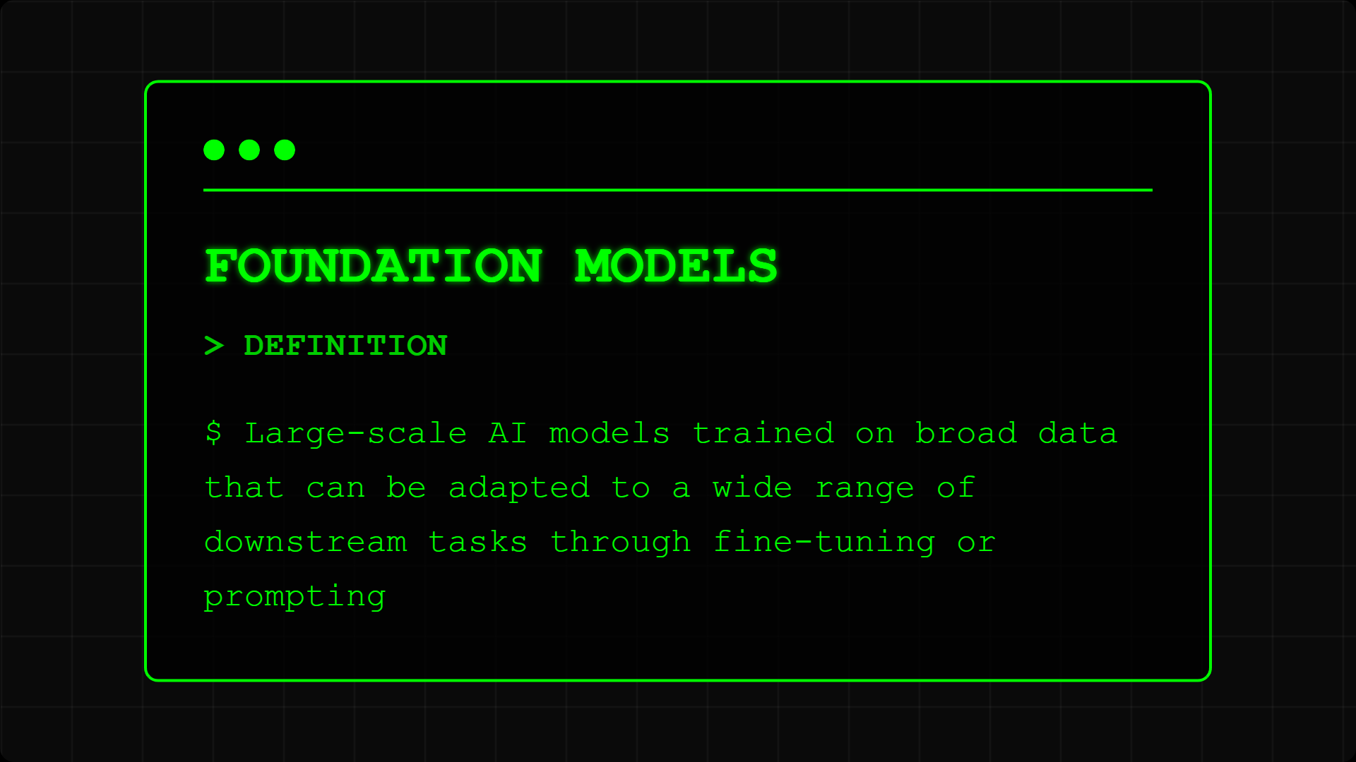 Foundation Models Definition - The pre-trained AI powering everything