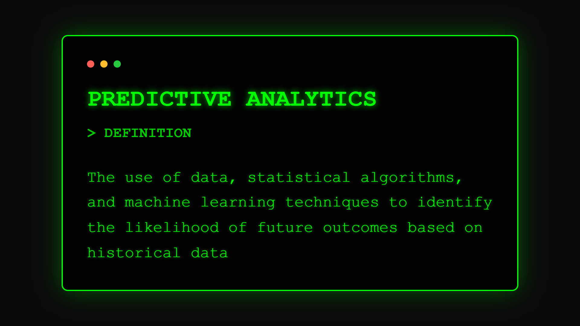 Predictive Analytics Definition - Forecasting business future with data