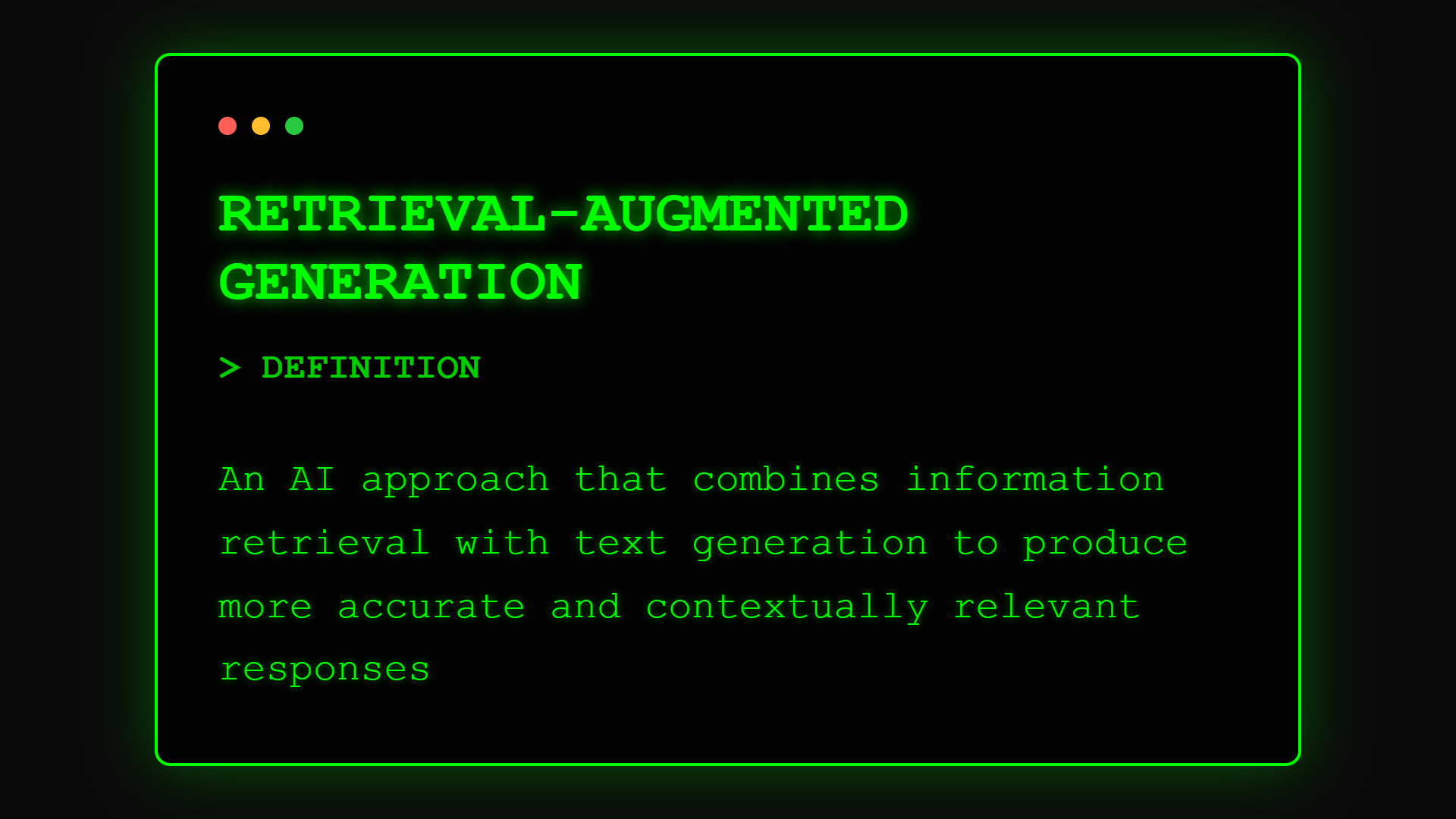 Retrieval-Augmented Generation Definition - Grounding AI in facts