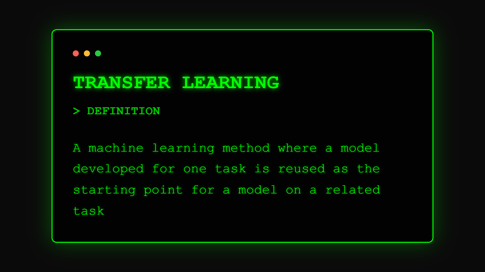 Transfer Learning Definition - AI that learns once, applies everywhere