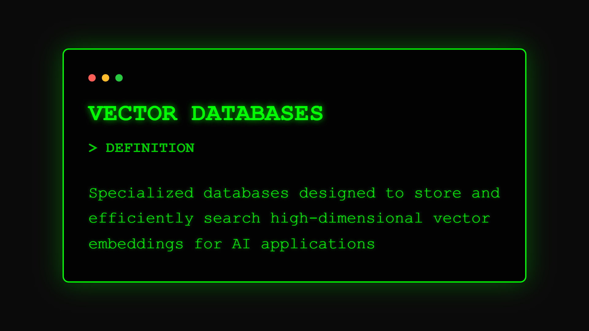 Vector Databases Definition - The search engine for AI understanding