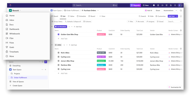 ClickUp screenshot 1