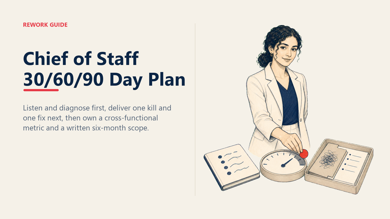 New Chief of Staff moving from listening and diagnosis to one fix and an owned metric