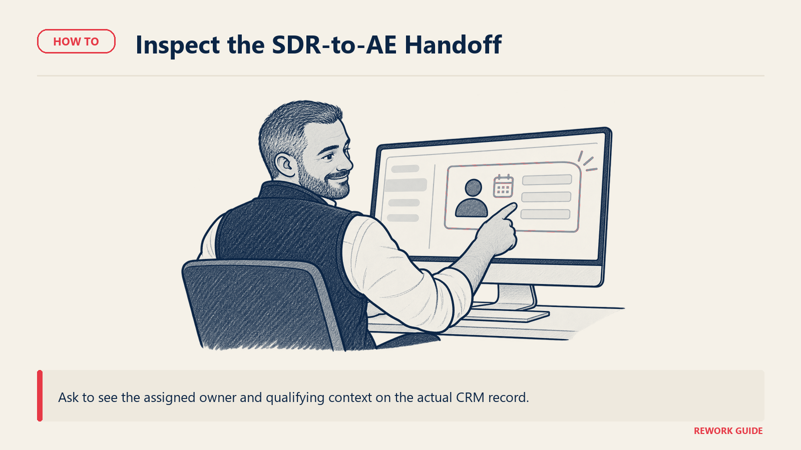 Sales operator inspecting the owner and meeting context on a CRM record