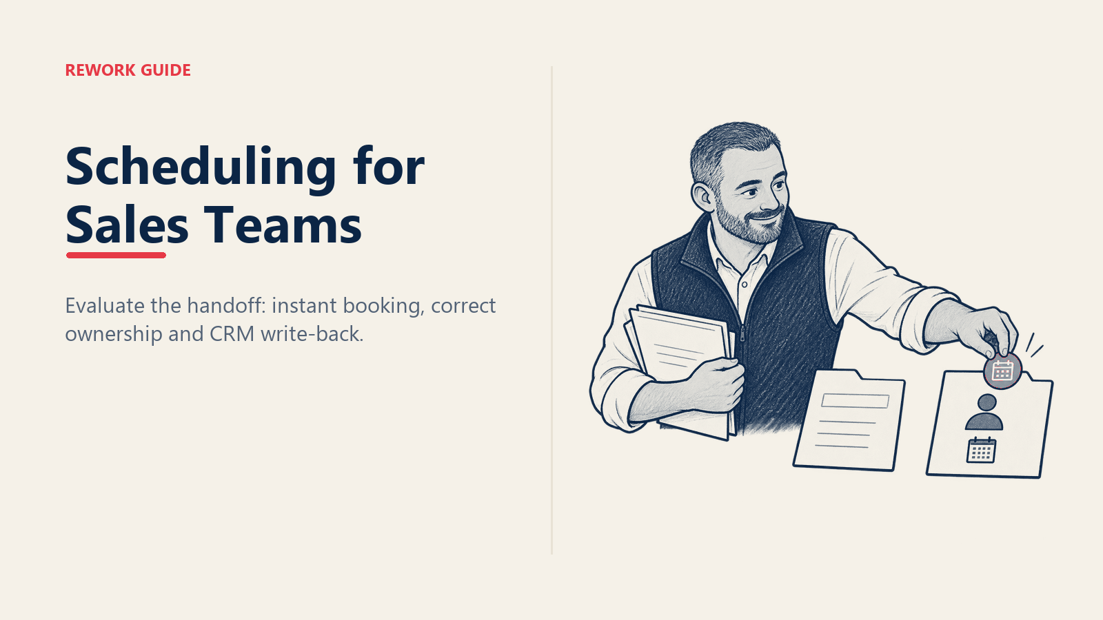 Sales operator attaching a booked meeting to the correct contact record