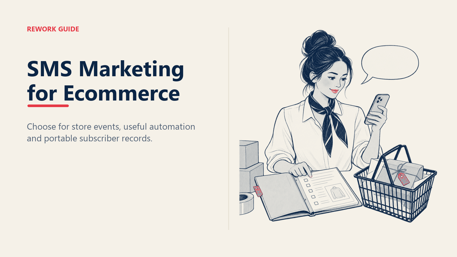 Ecommerce operator reviewing a phone message alongside order and cart records