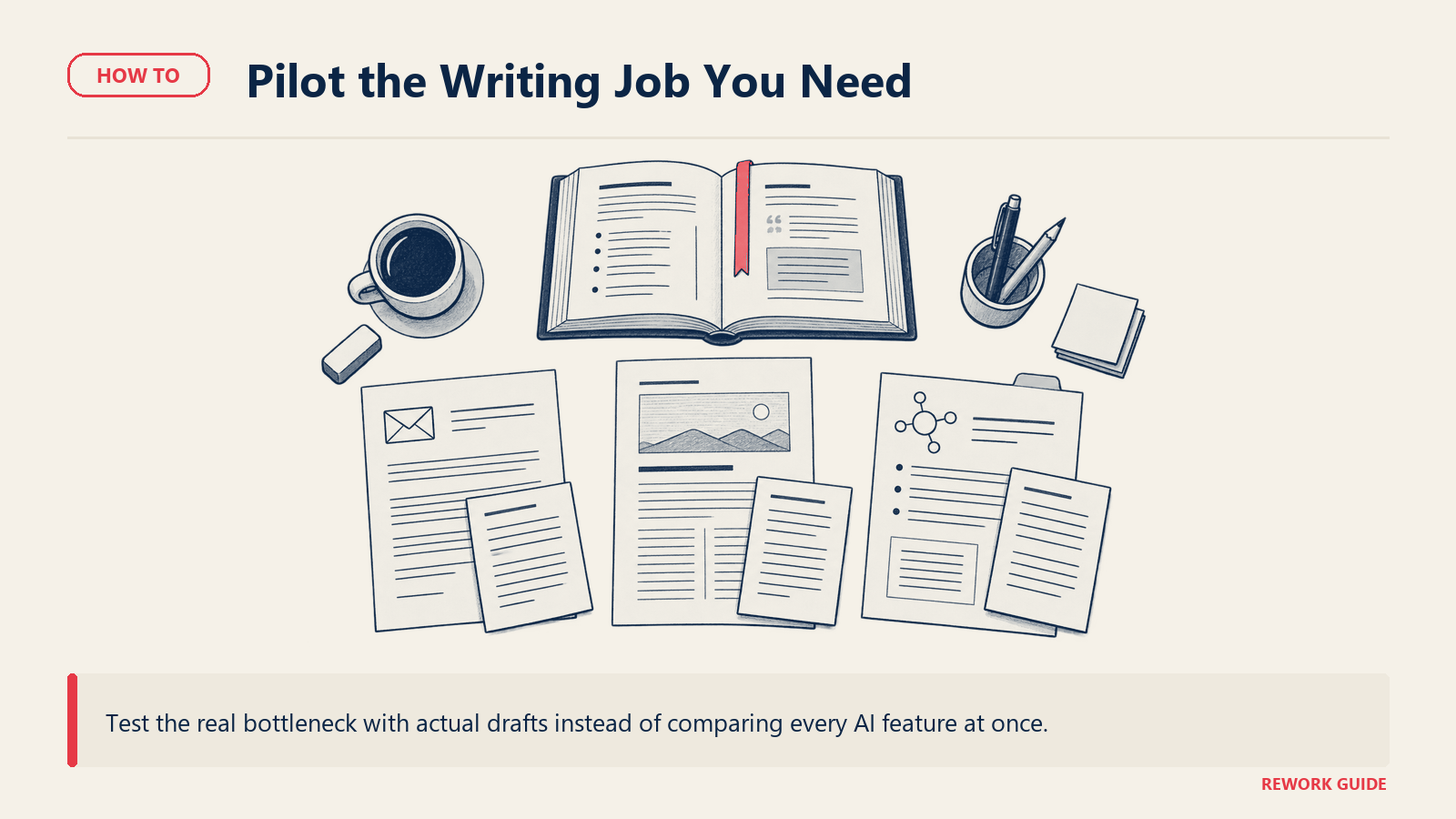 Email, article and knowledge-note samples in a writing-assistant pilot