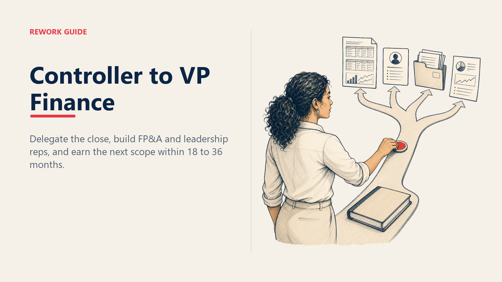 Controller moving from a closed ledger toward forecasting, hiring, deal, and board leadership work
