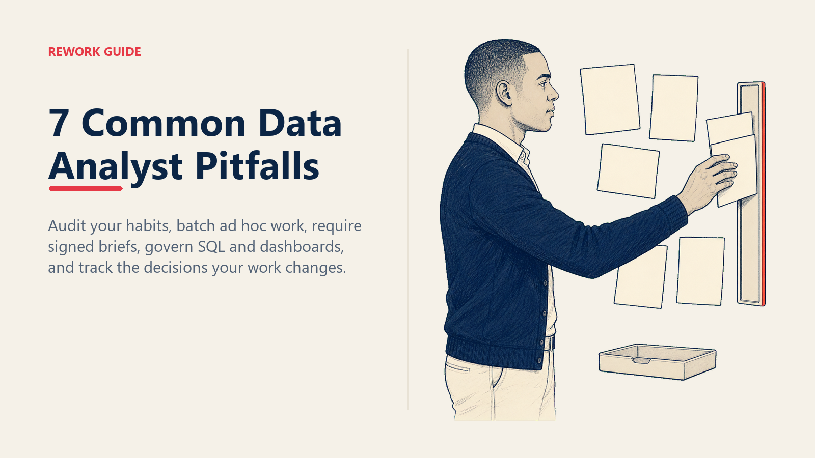 Data analyst moving two of seven career pitfalls into a focused 30-day reset plan.