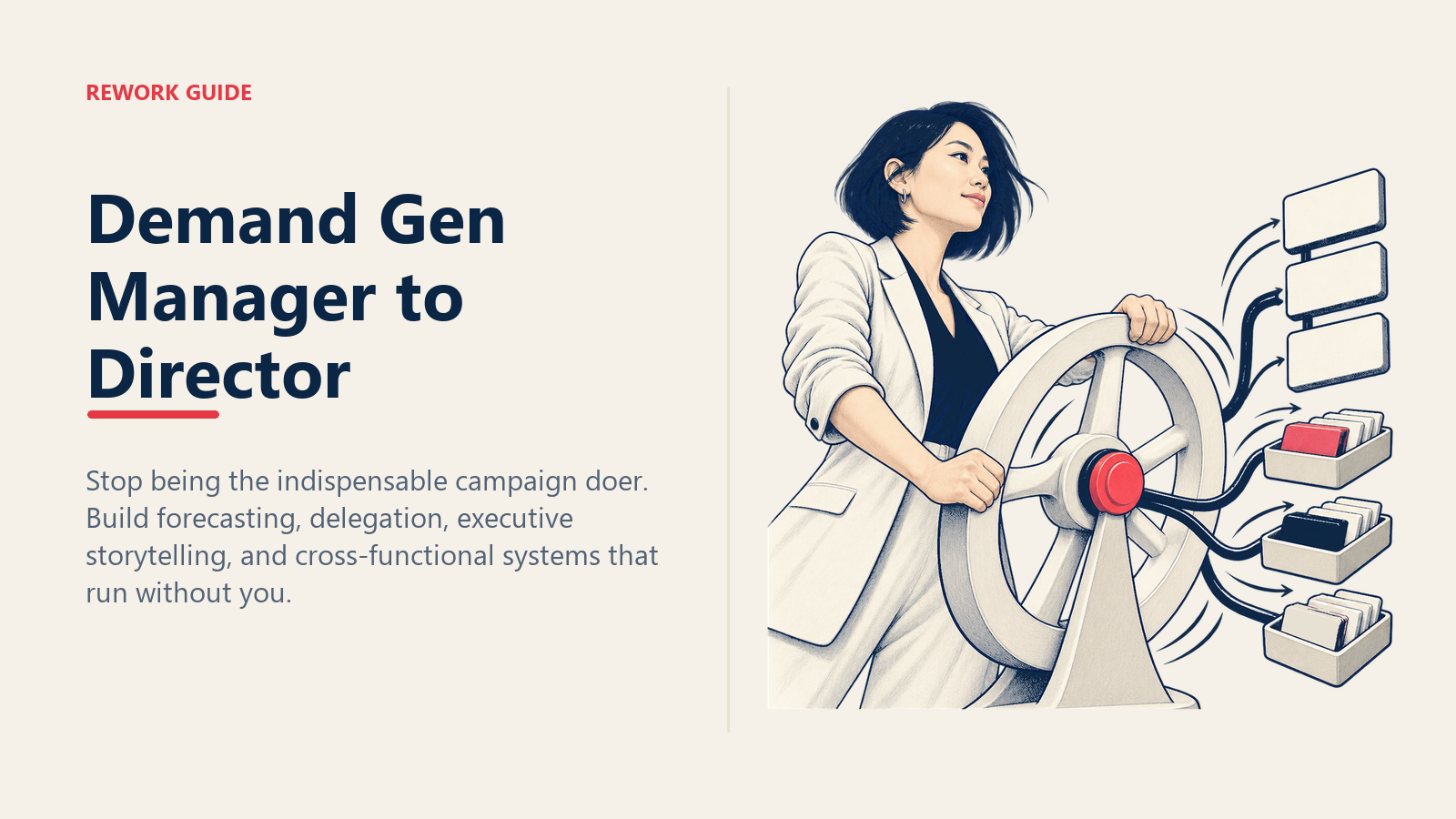 Demand generation manager turns a system flywheel to move from campaign execution into Director-level ownership.