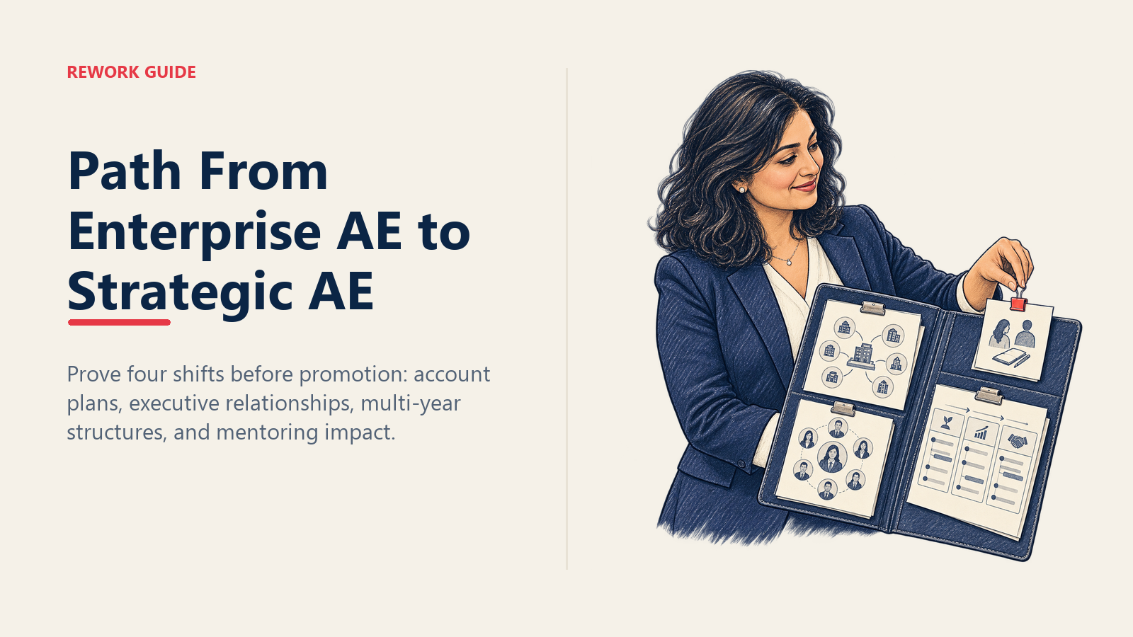 Enterprise AE closes four proof points into a Strategic AE promotion portfolio