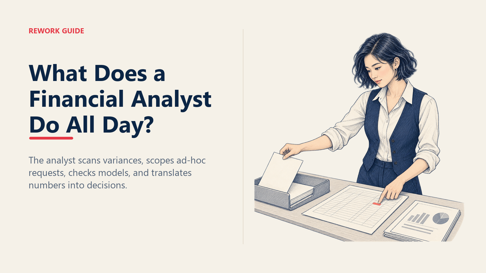 Financial analyst translating a variance scan and model check into a concise CFO briefing.