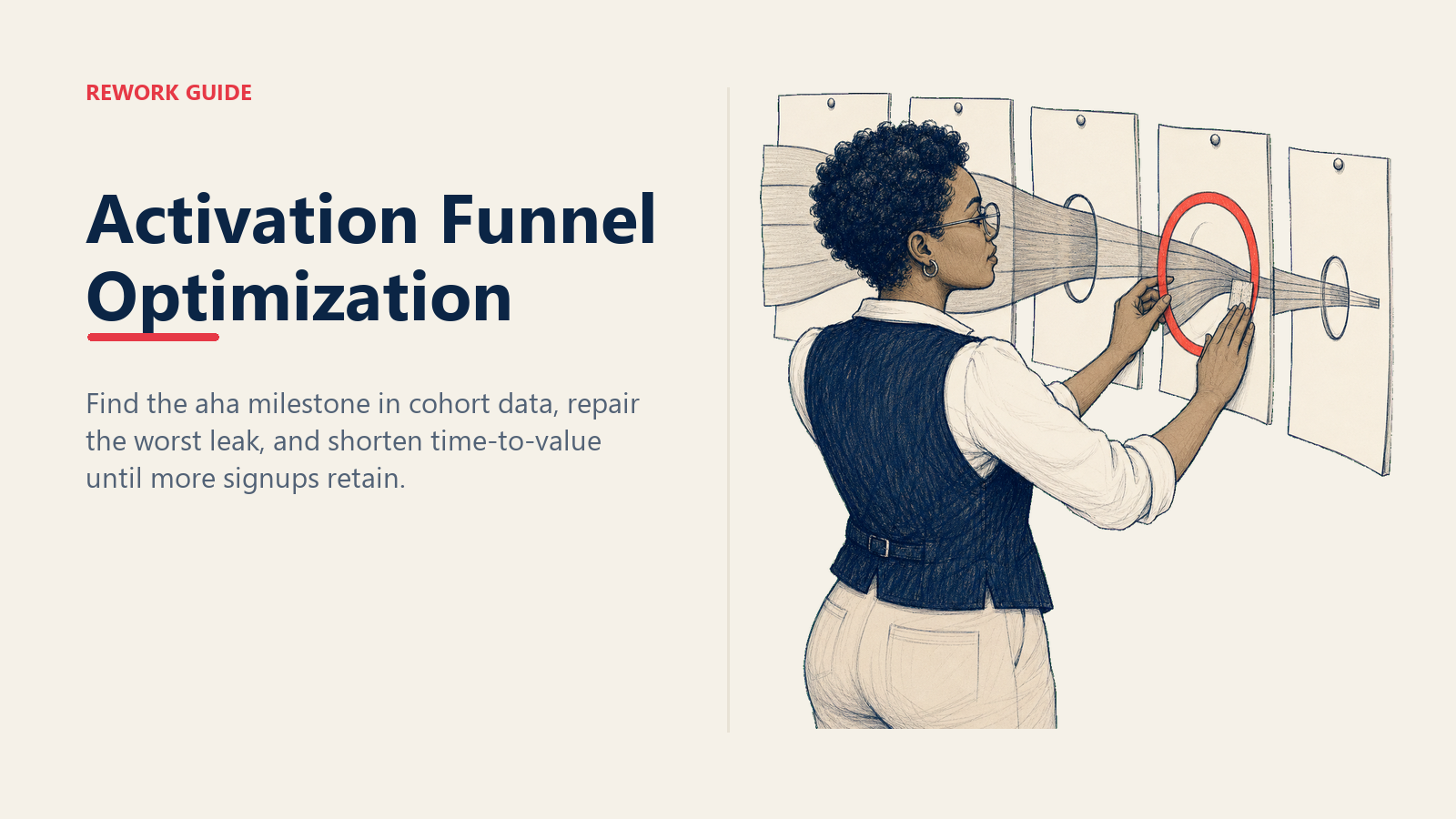 Activation funnel optimization with a growth marketer repairing the worst leak at the aha milestone
