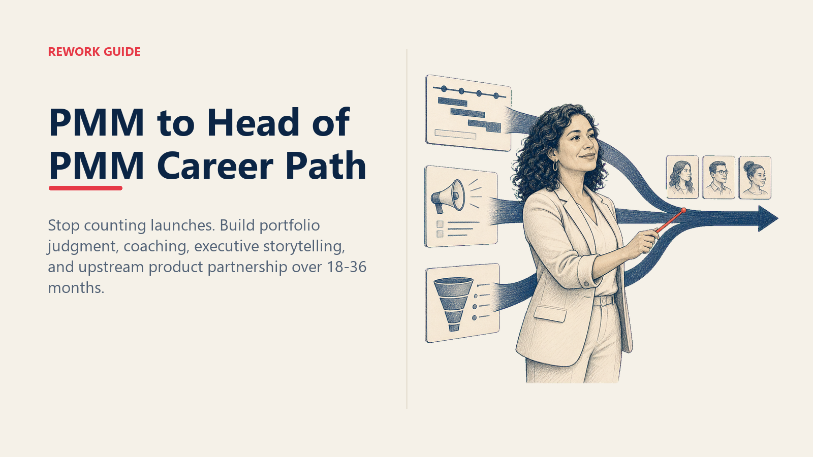 PMM to Head of PMM career path aligning product, marketing, sales, and team leadership