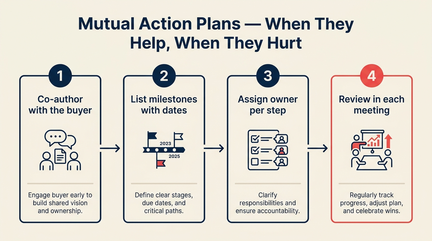 Mutual action plans — 4 steps to co-author a plan buyers actually follow