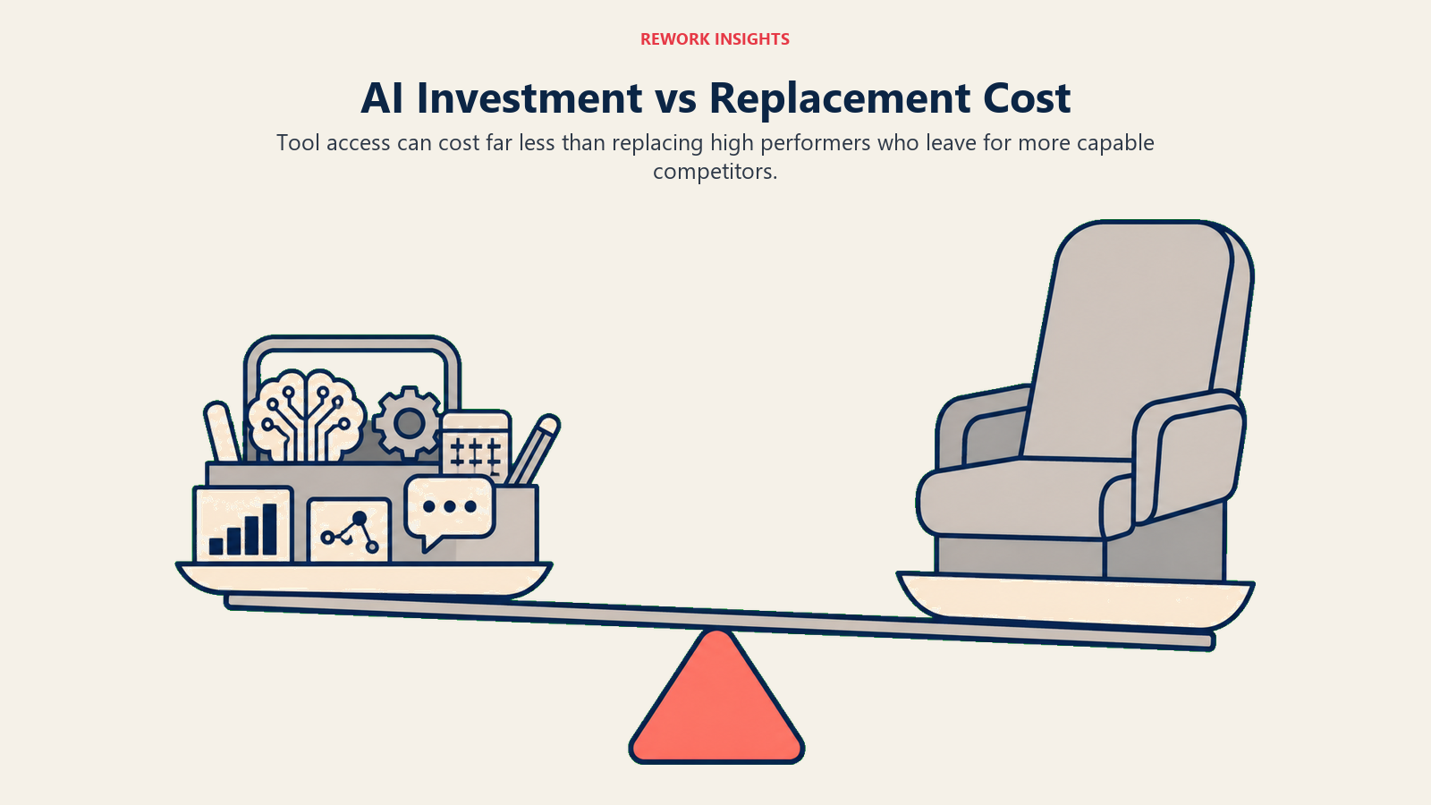 AI investment compared with the higher replacement cost of losing a high-performing employee