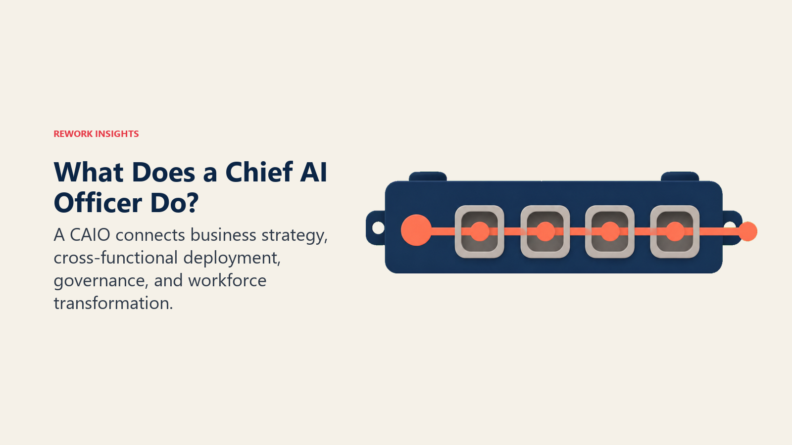 Chief AI Officer role scope shown as an executive relay across four responsibilities