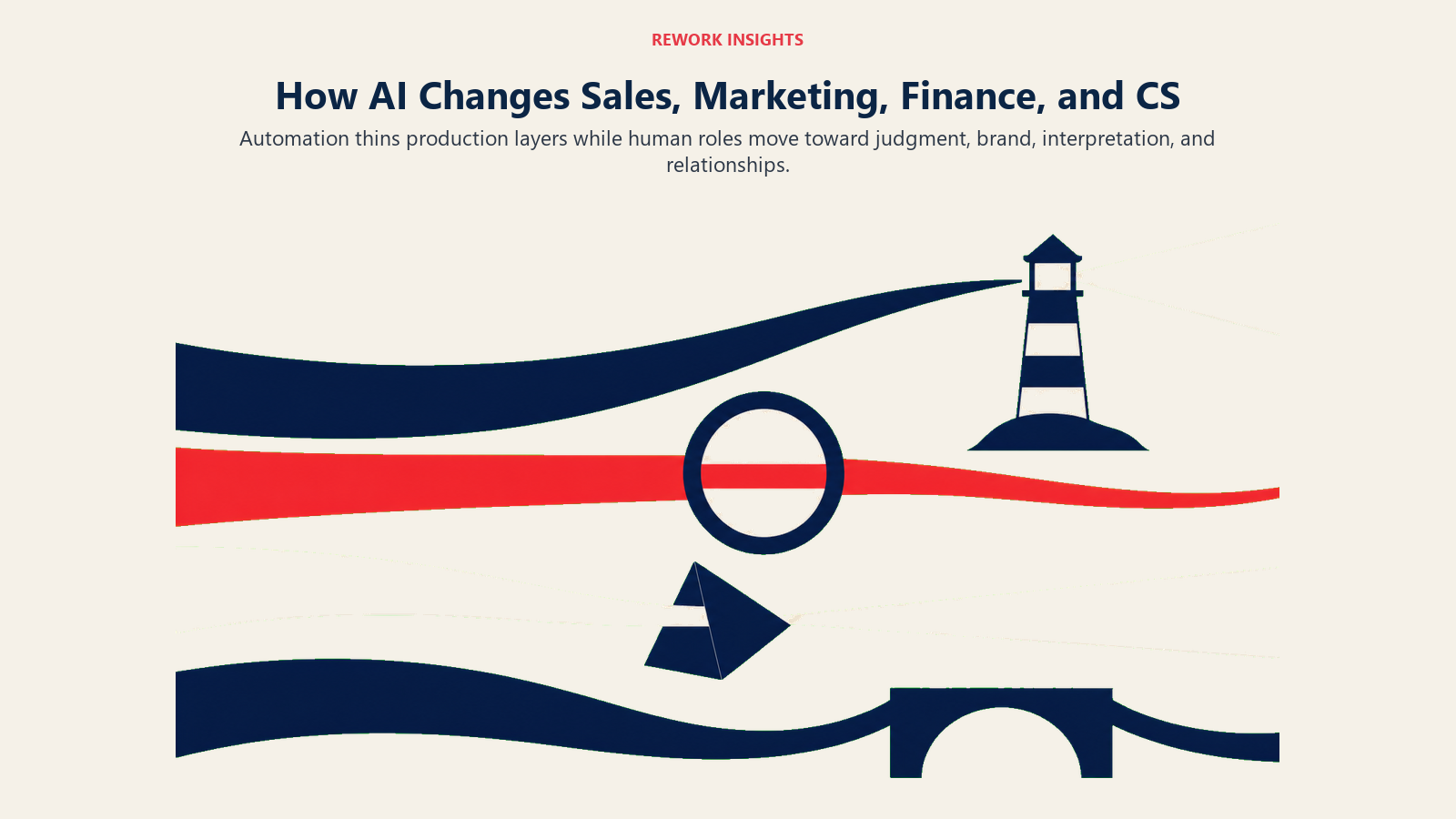 How AI changes sales, marketing, finance, and customer success through four department transformation lanes