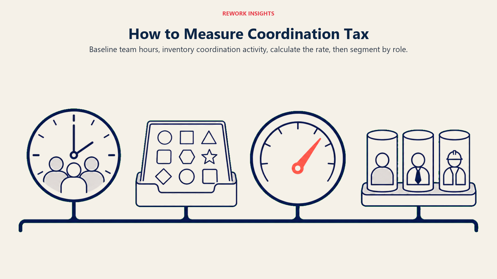 How to measure Coordination Tax through work-hour baseline, activity inventory, rate calculation, and role segmentation
