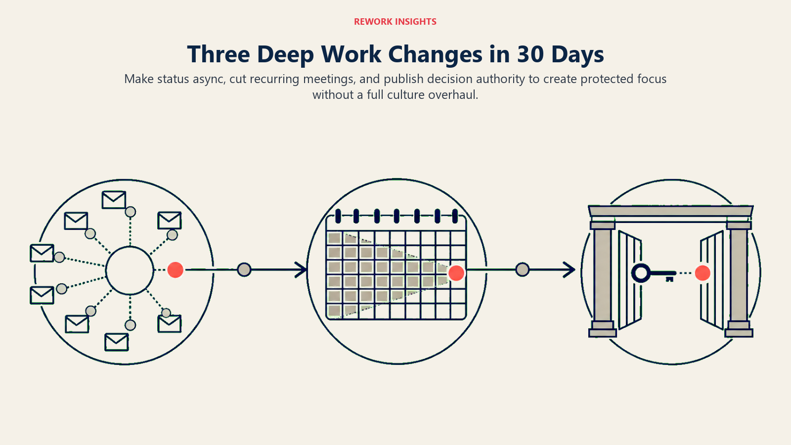 Three 30-day organizational changes that create deep work conditions