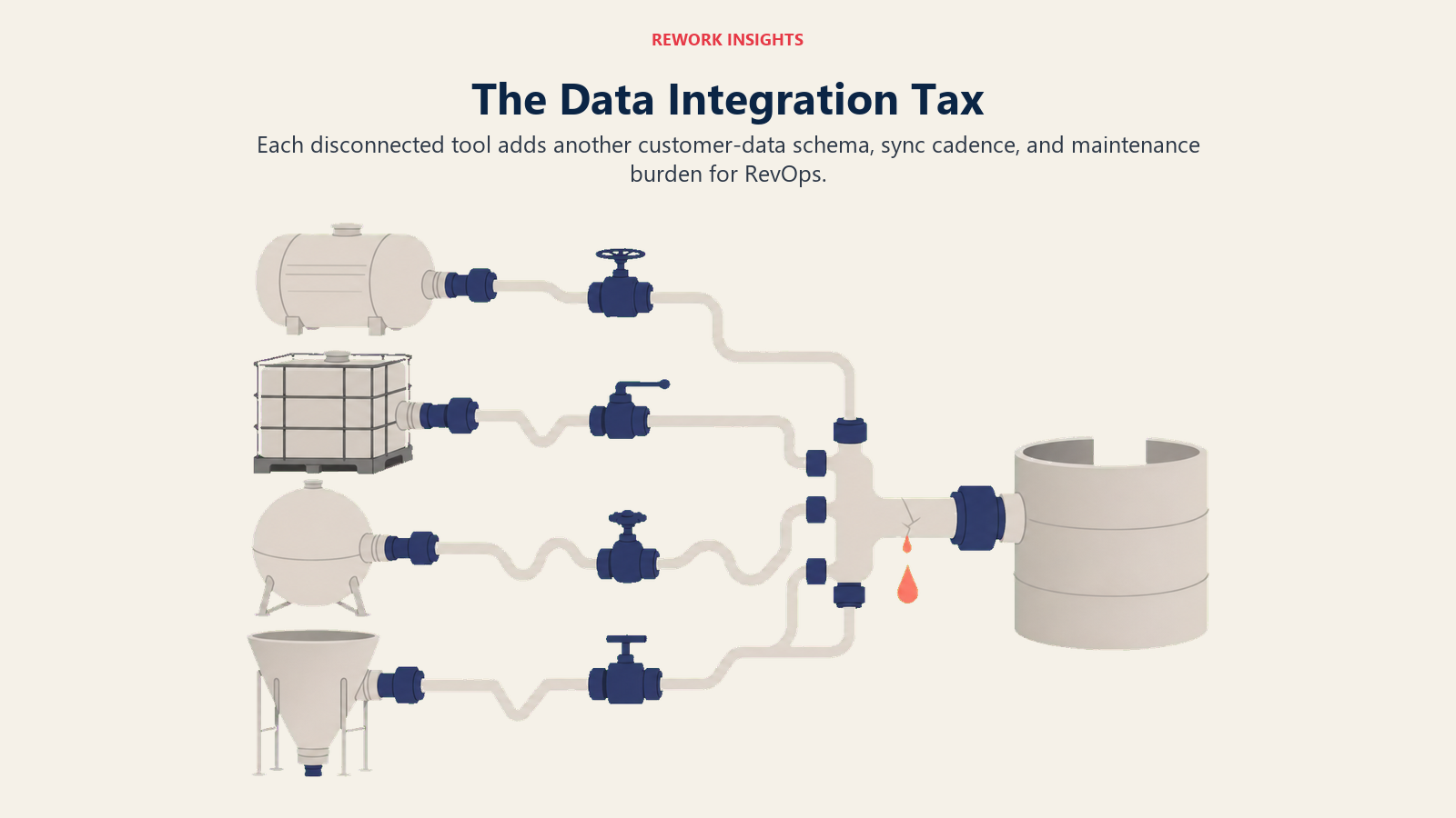Data Integration Tax from incompatible schemas, identifiers, and update schedules