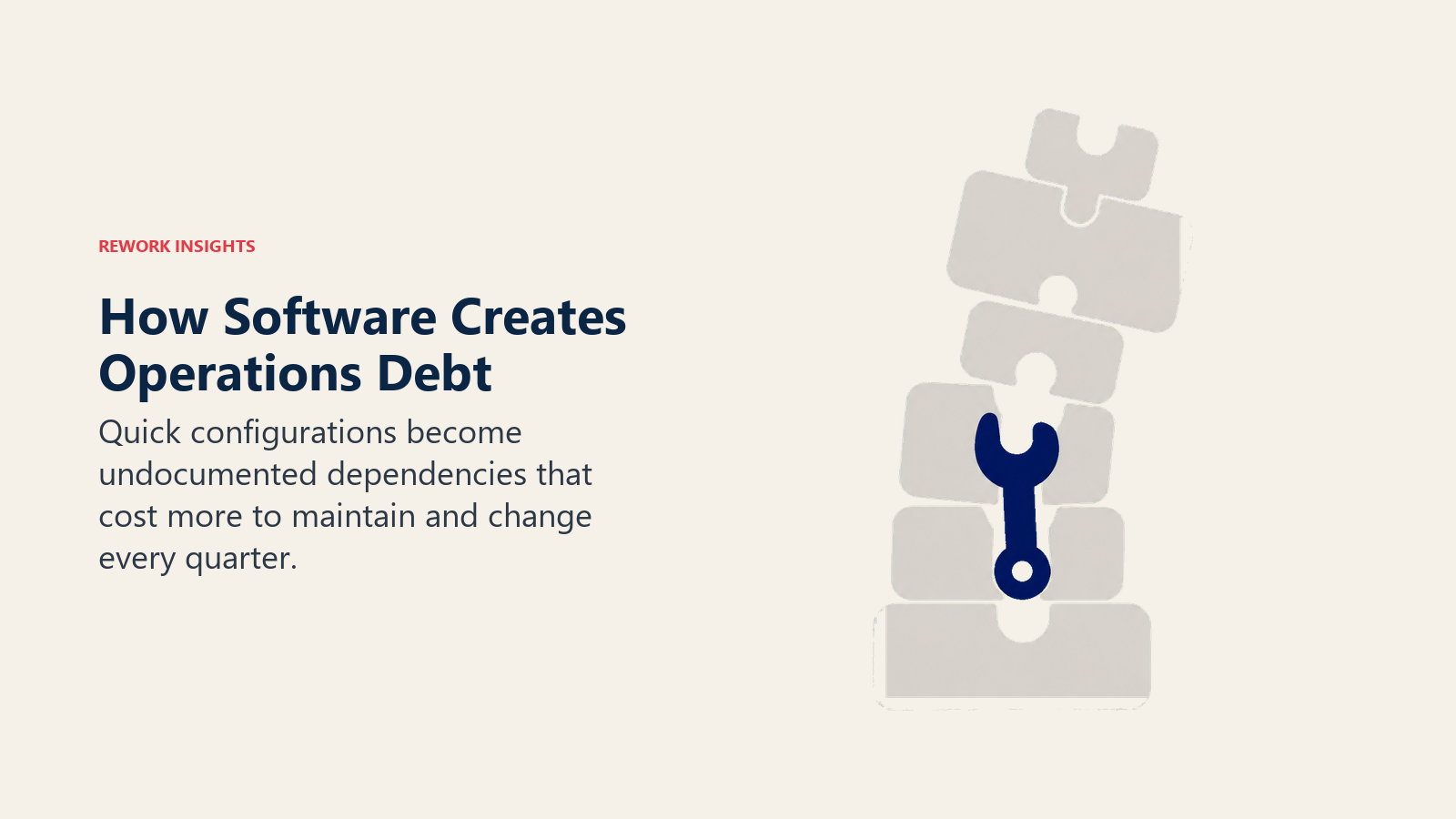 Software operations debt compounding through undocumented configurations and dependencies