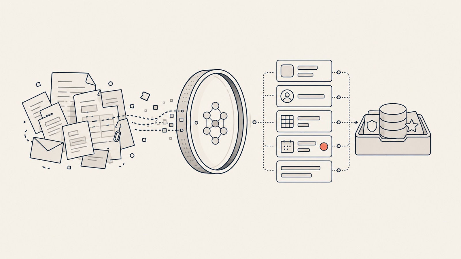 Visuelle Lupe des AI Document Processing Agent zur Feldextraktion