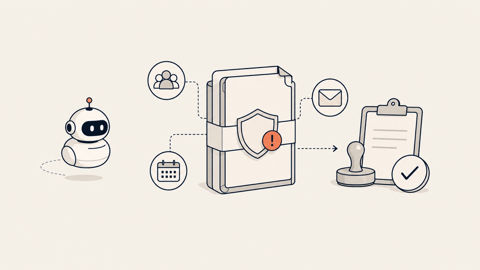 AI Email Marketing Agent visual interno mostrando a transferência por risco de conformidade
