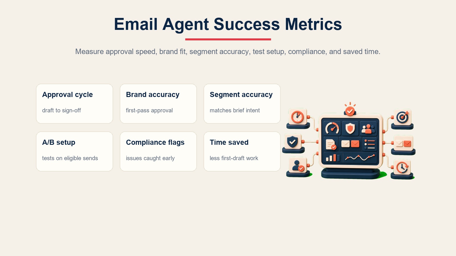 Tampilan visual metrik keberhasilan Email Marketing