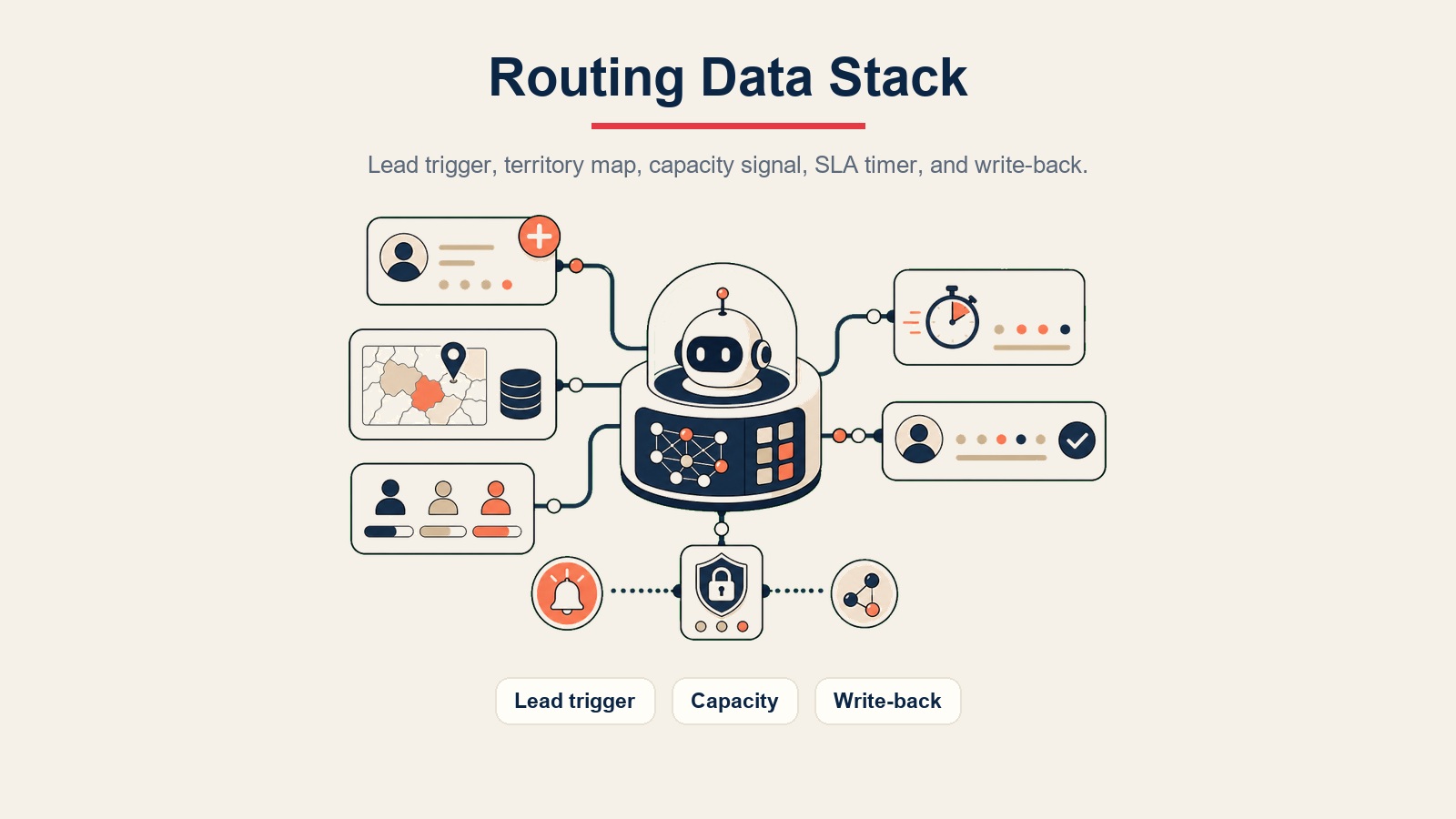 Lead Routing software stack visual