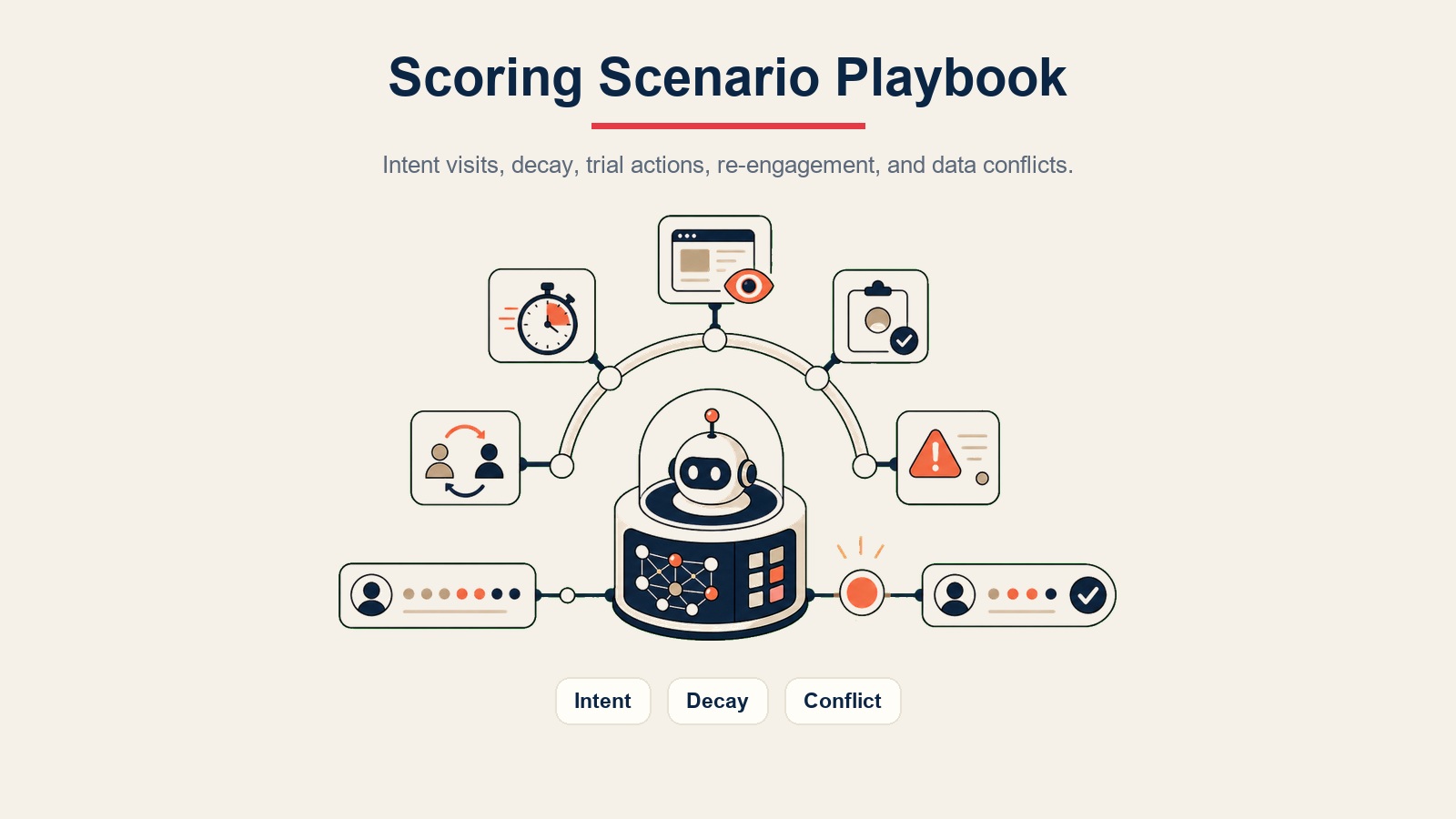 Lead Scoring scenario playbook visual
