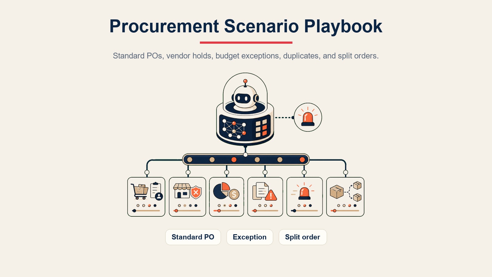Procurement scenario playbook visual