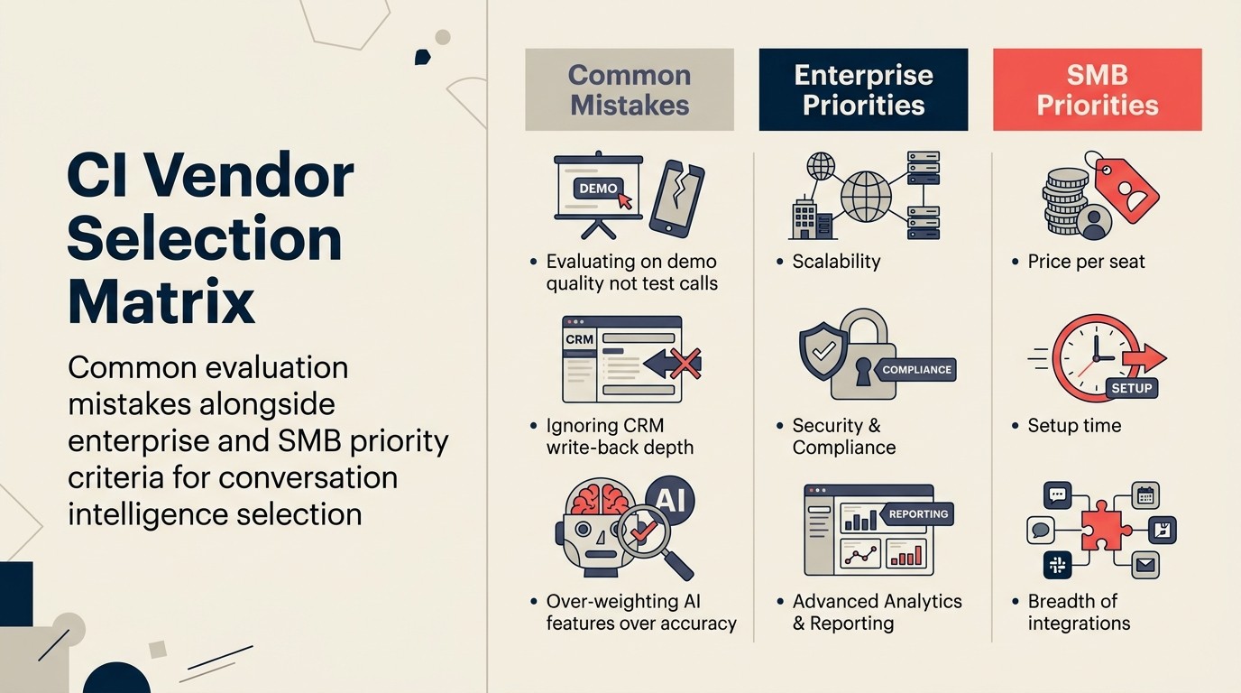 Ma trận lựa chọn CI vendor: sai lầm đánh giá phổ biến cùng tiêu chí ưu tiên enterprise và SMB