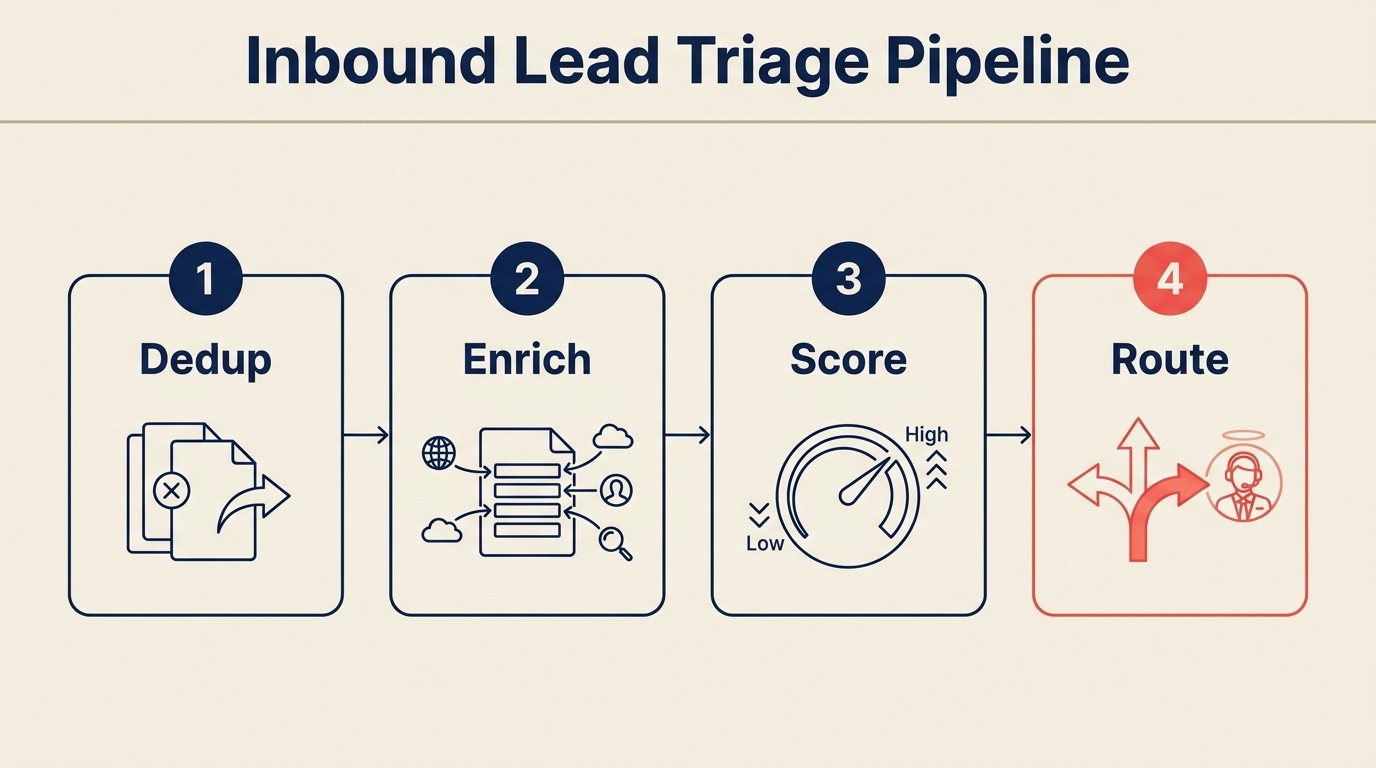Inbound Lead Triage at Scale: Pipeline dưới 5 phút