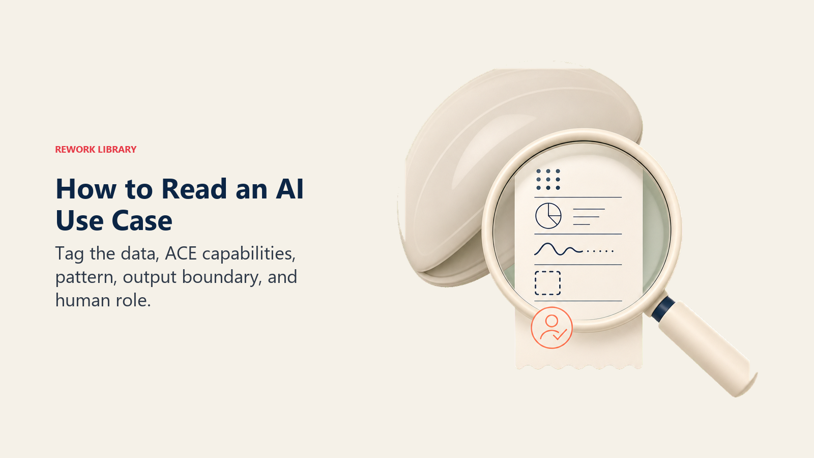 ACE inspection lens turning a vague AI vendor pitch into a structured use-case receipt