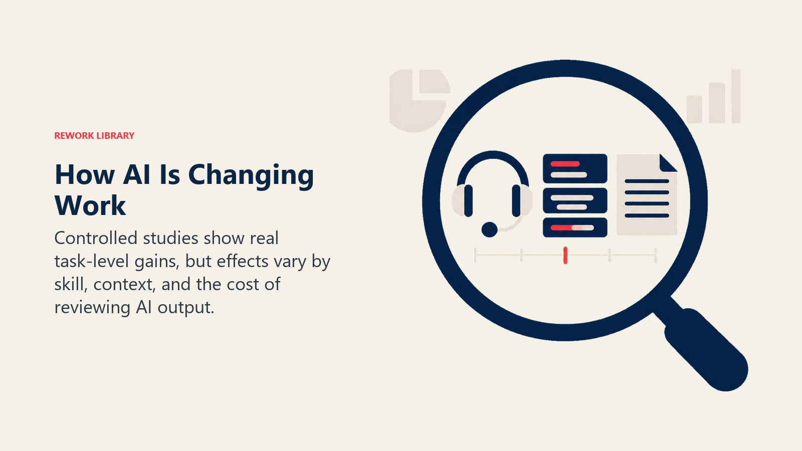 How AI is changing work, shown through an evidence lens measuring support, coding, and writing tasks
