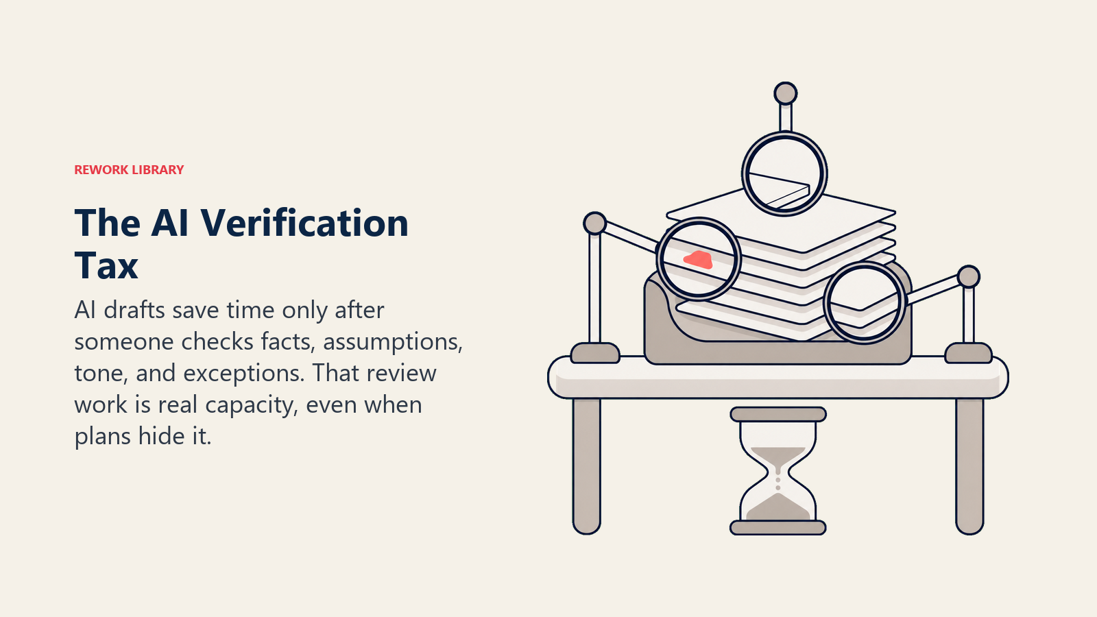 Inspection cradle reveals a hidden defect and unscheduled review time in AI-generated work