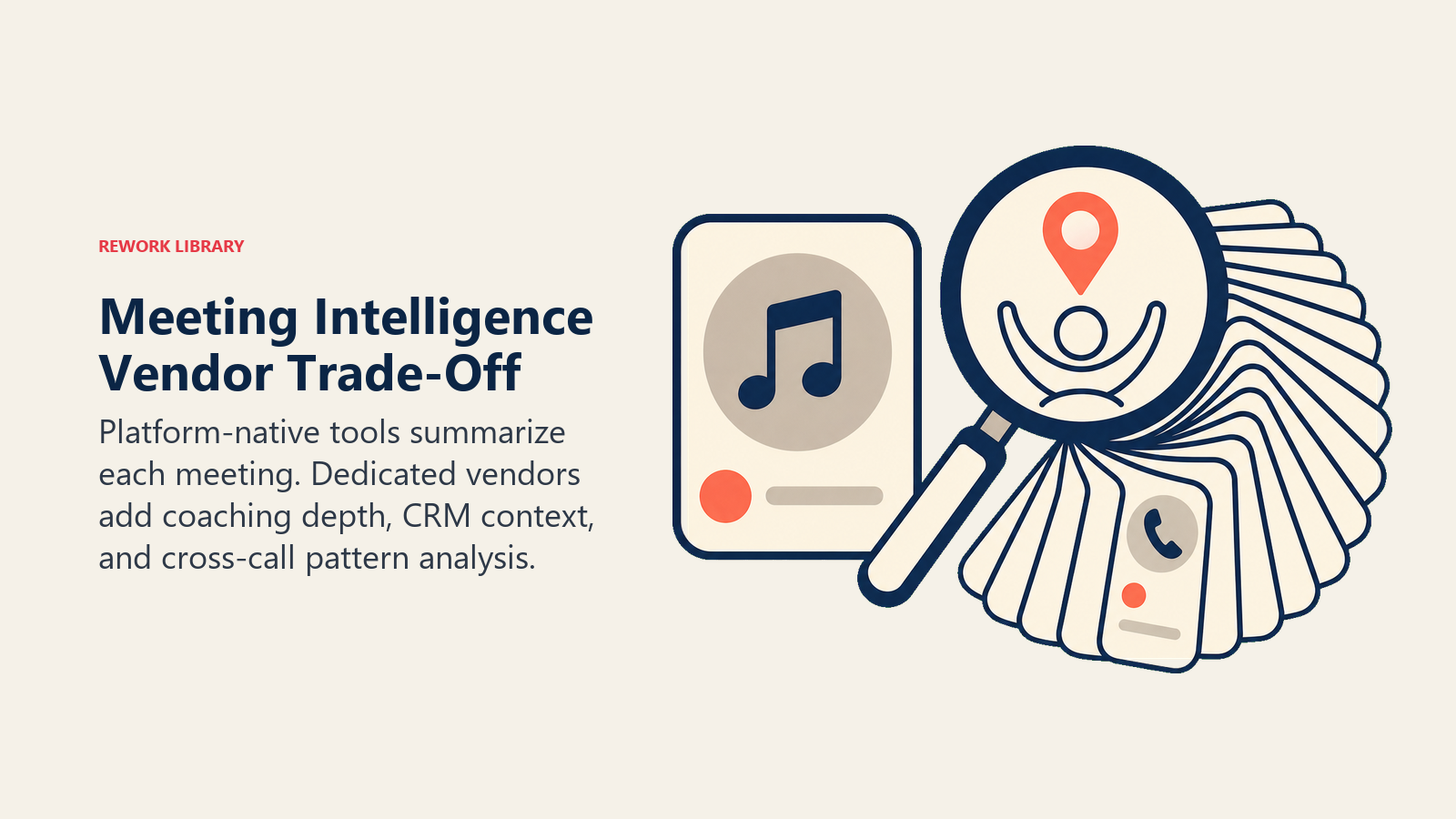 Meeting Intelligence vendor trade-off between single-meeting summaries and cross-call coaching analysis