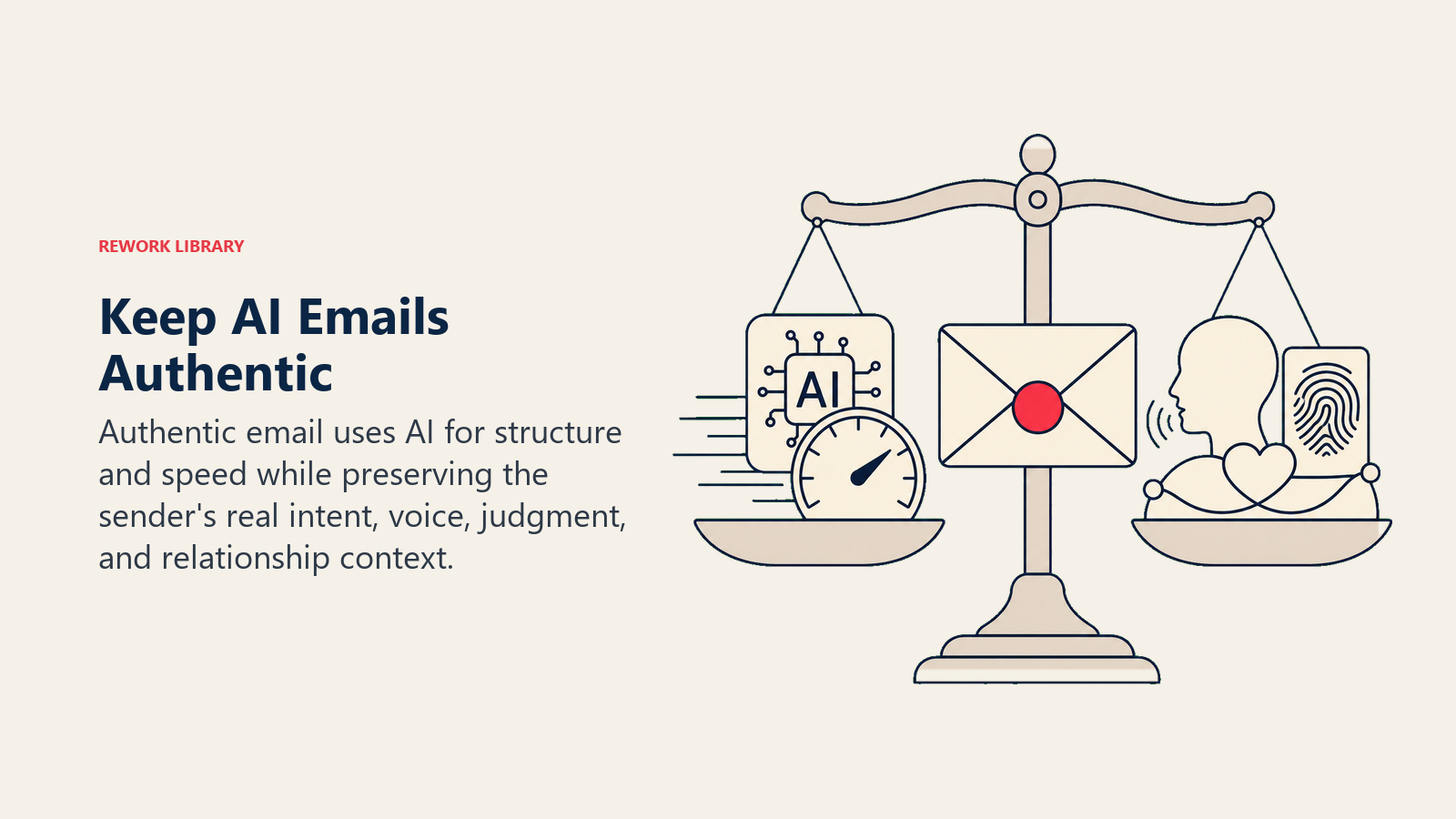 Email scale balancing AI speed with human voice and relationship context