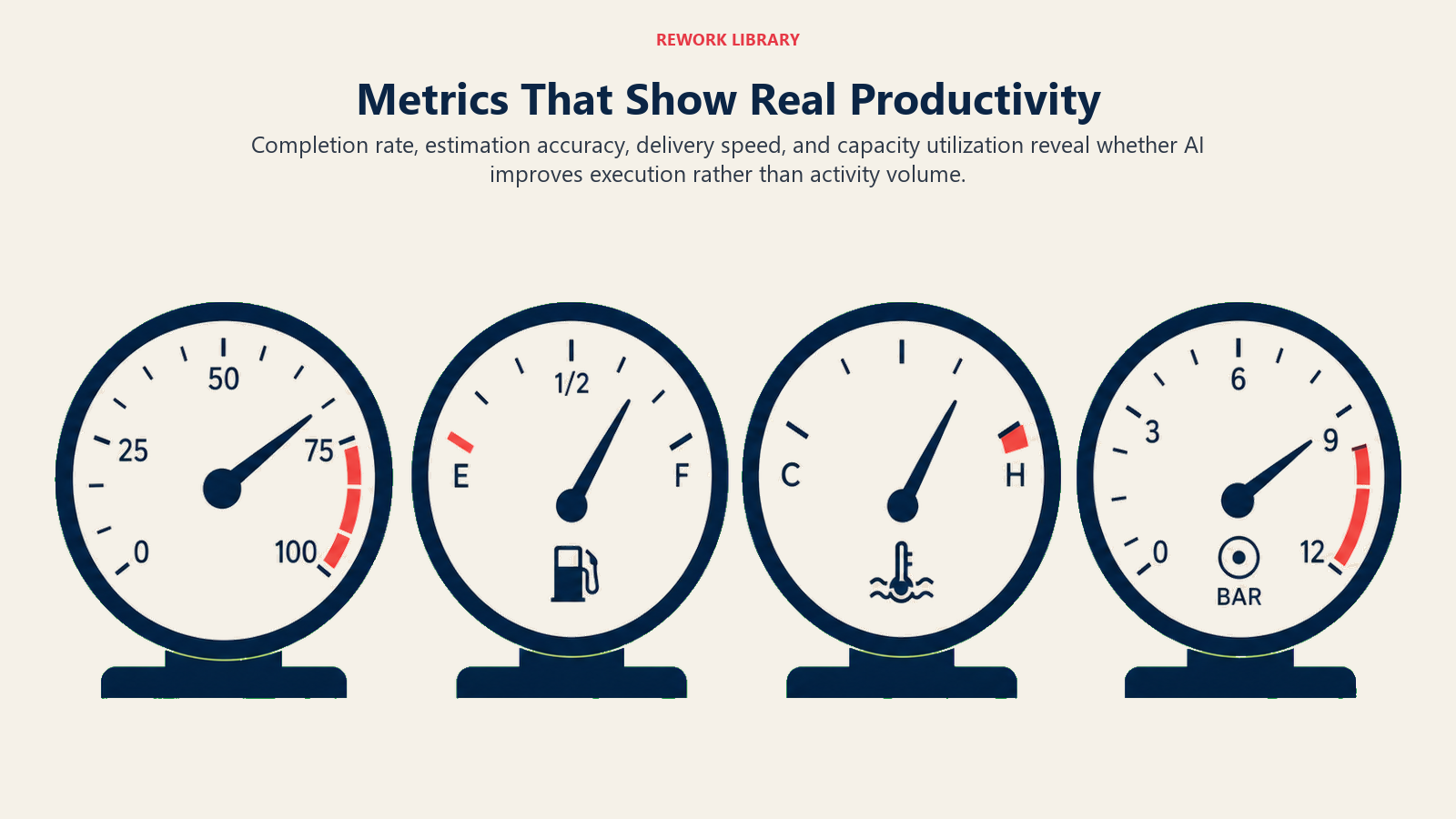Task productivity metrics for completion estimation delivery speed and capacity