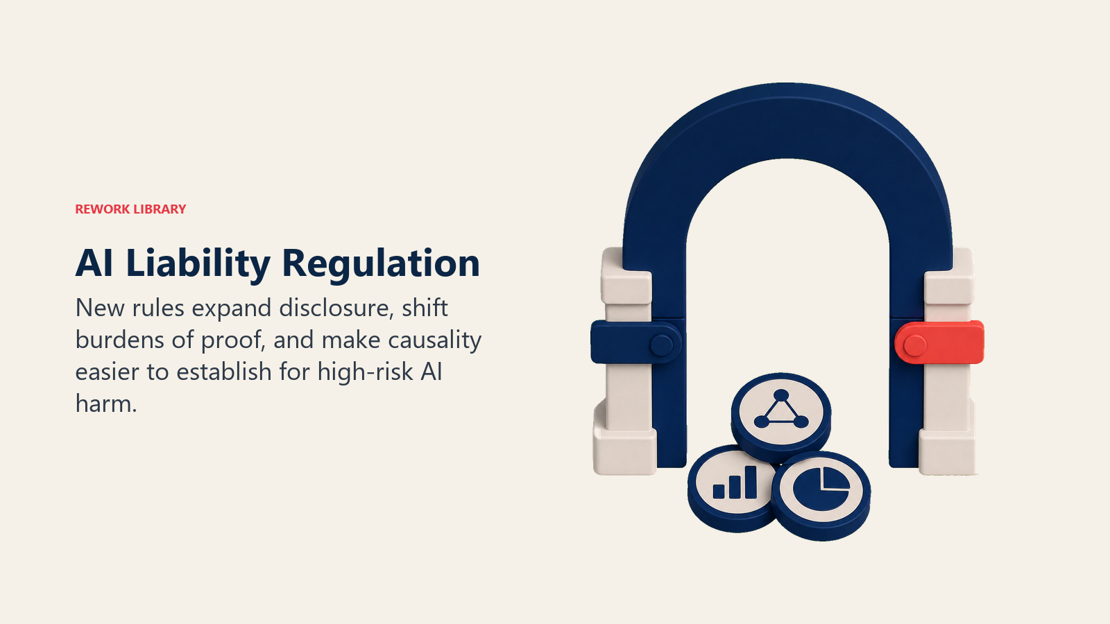 AI Liability Regulation shown as balanced gate opening access to evidence
