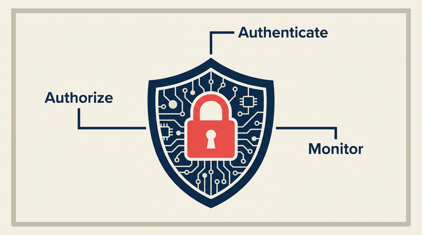 AI security framework showing defense layers protecting model pipeline from adversarial attacks