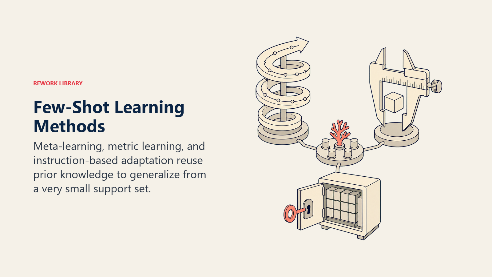 Few-Shot Learning Methods illustrated with three adaptation mechanisms