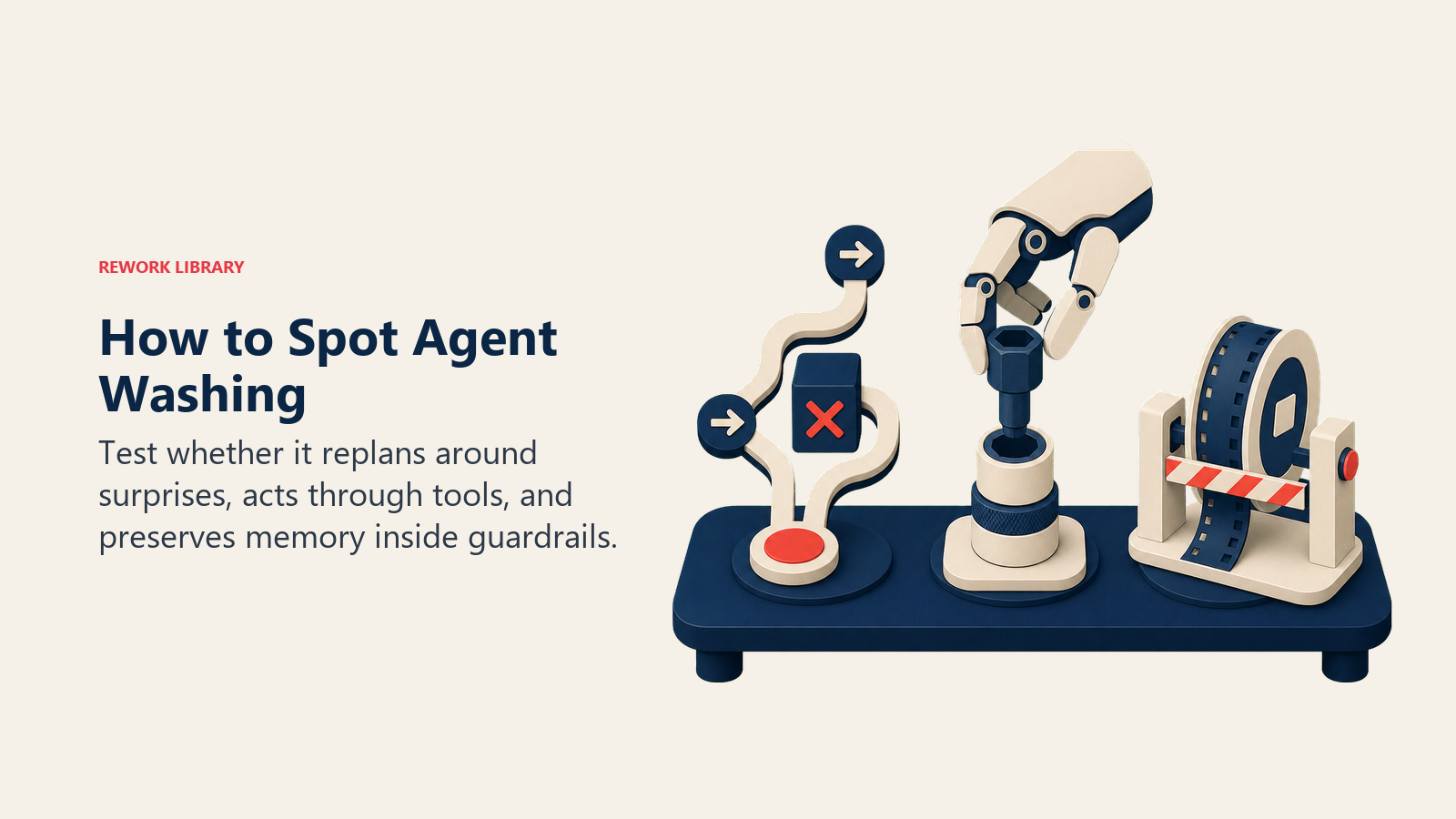 How to Spot Agent Washing illustrated as buyer acceptance test