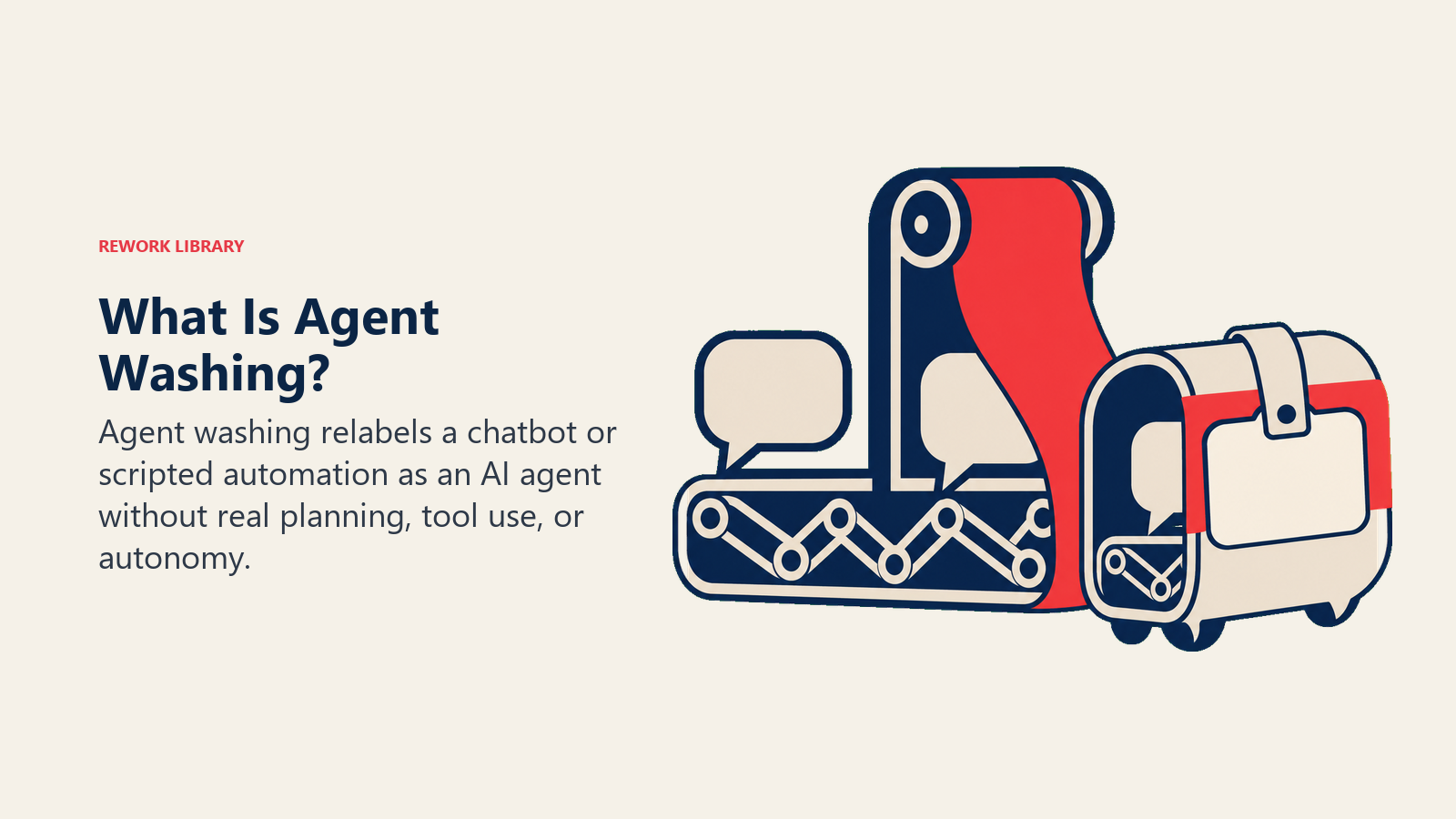 What Is Agent Washing with a basic scripted mechanism receiving a cosmetic agent wrapper