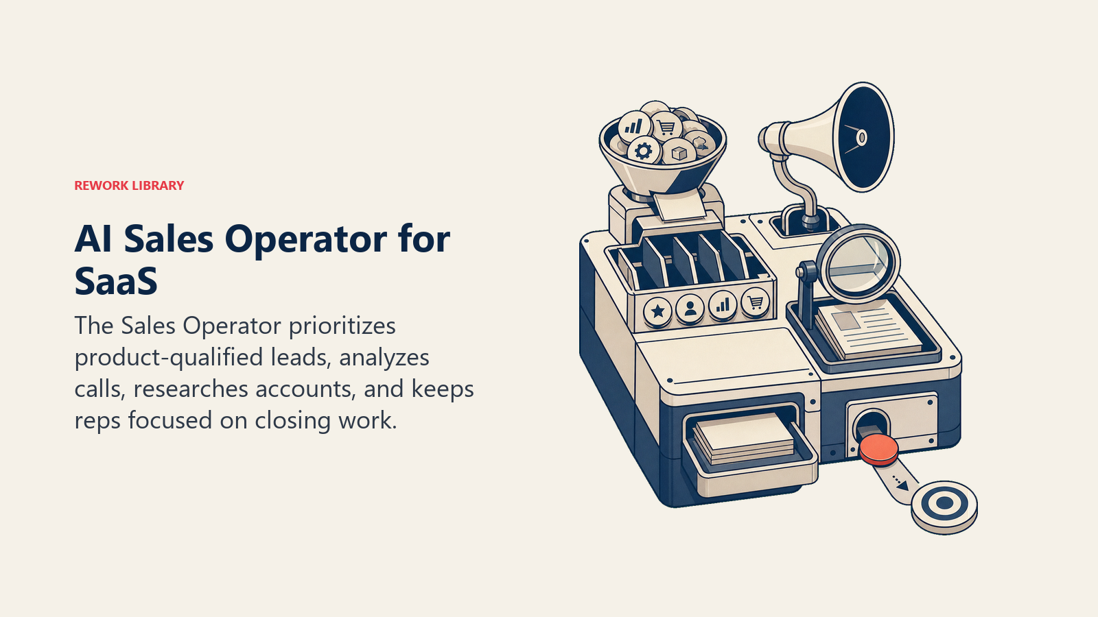 AI Sales Operator for SaaS combining lead prioritization, call intelligence, research, and follow-up