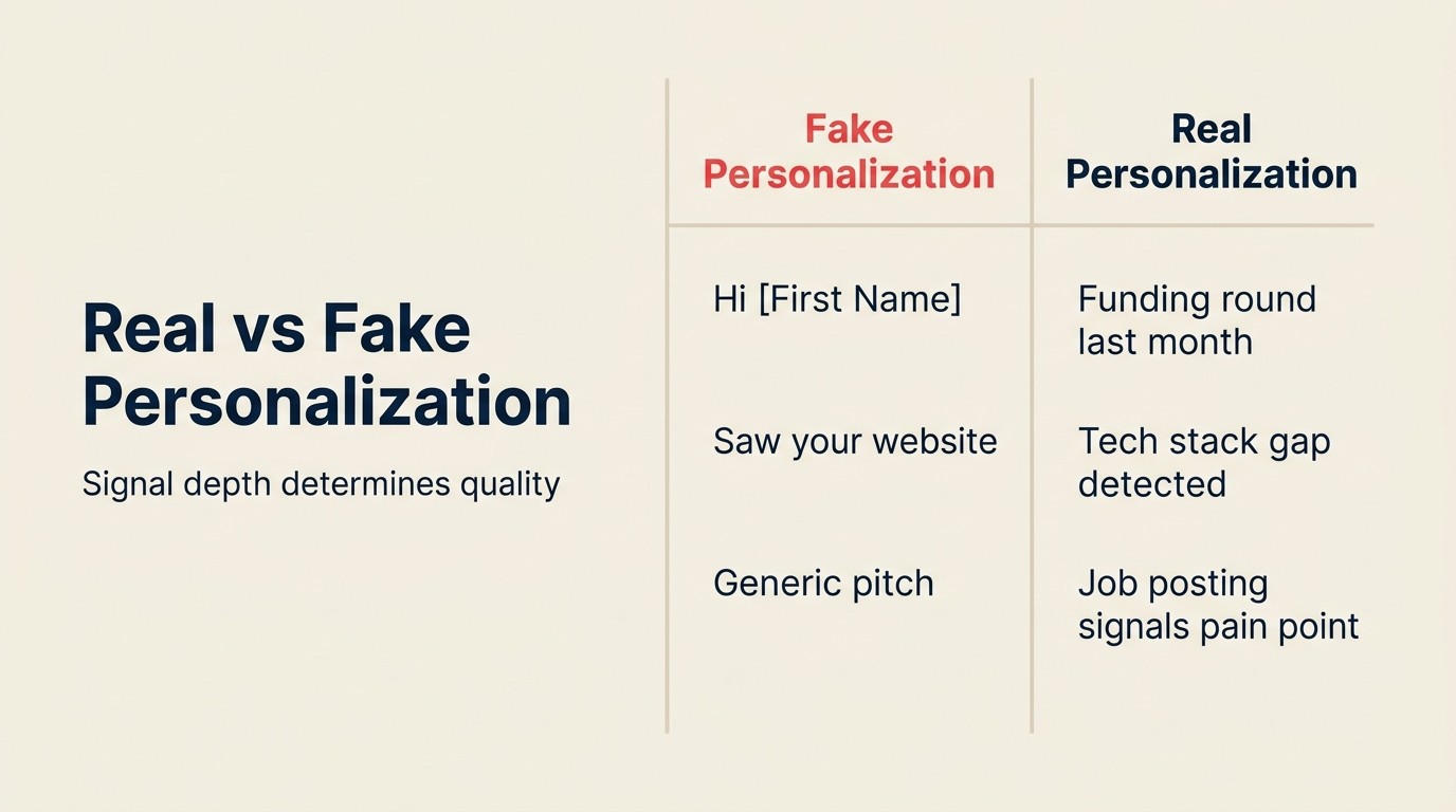 Personalization Thật vs. Giả: signal depth quyết định chất lượng